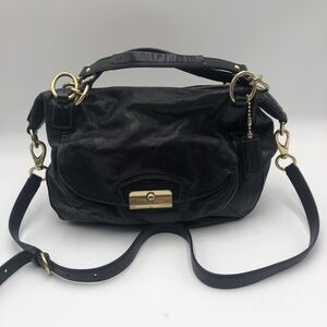 Coach Kristen A1282-19295 Black Leather Satchel Crossbody, Dust Bag